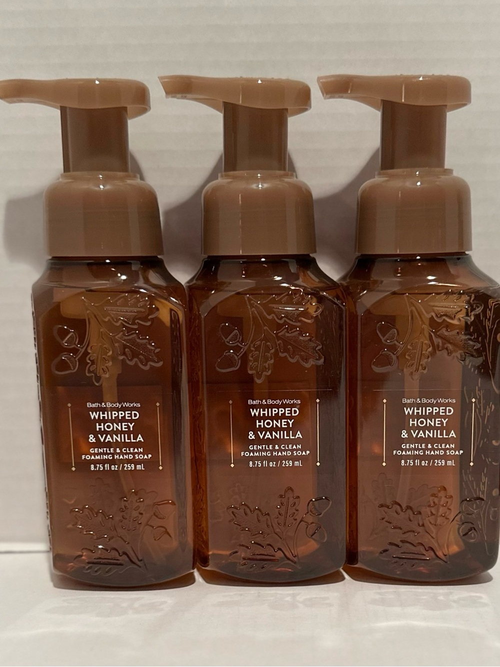 Bath & Body NEW (3) Whipped Honey & Vanilla Foaming Hand Soaps